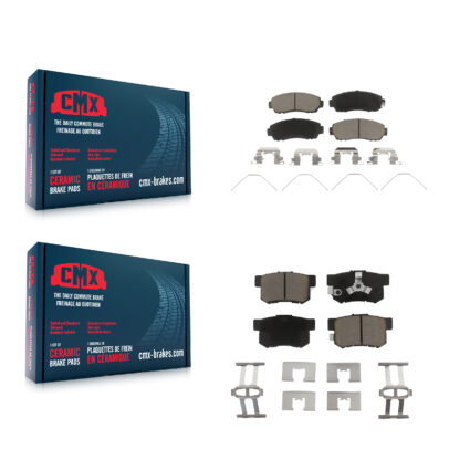 Front Rear Ceramic Brake Pads Kit For Honda CR-V Crosstour Accord KCX-100345