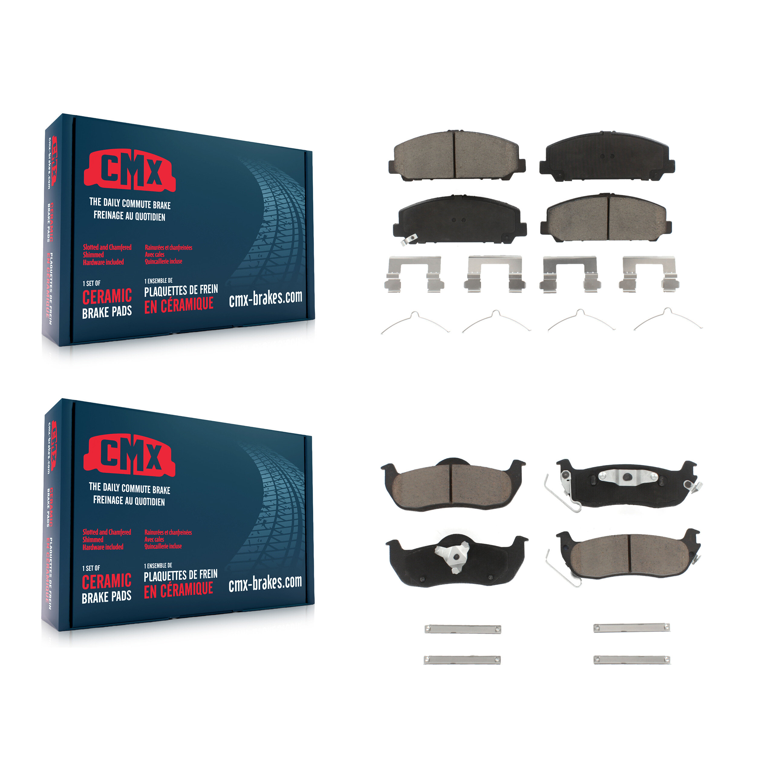 Front Rear Ceramic Brake Pads Kit For Nissan TITAN Armada INFINITI QX56 KCX-100347