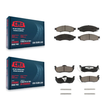 Front Rear Ceramic Brake Pads Kit For Nissan TITAN INFINITI QX56 Armada Pathfinder KCX-100350