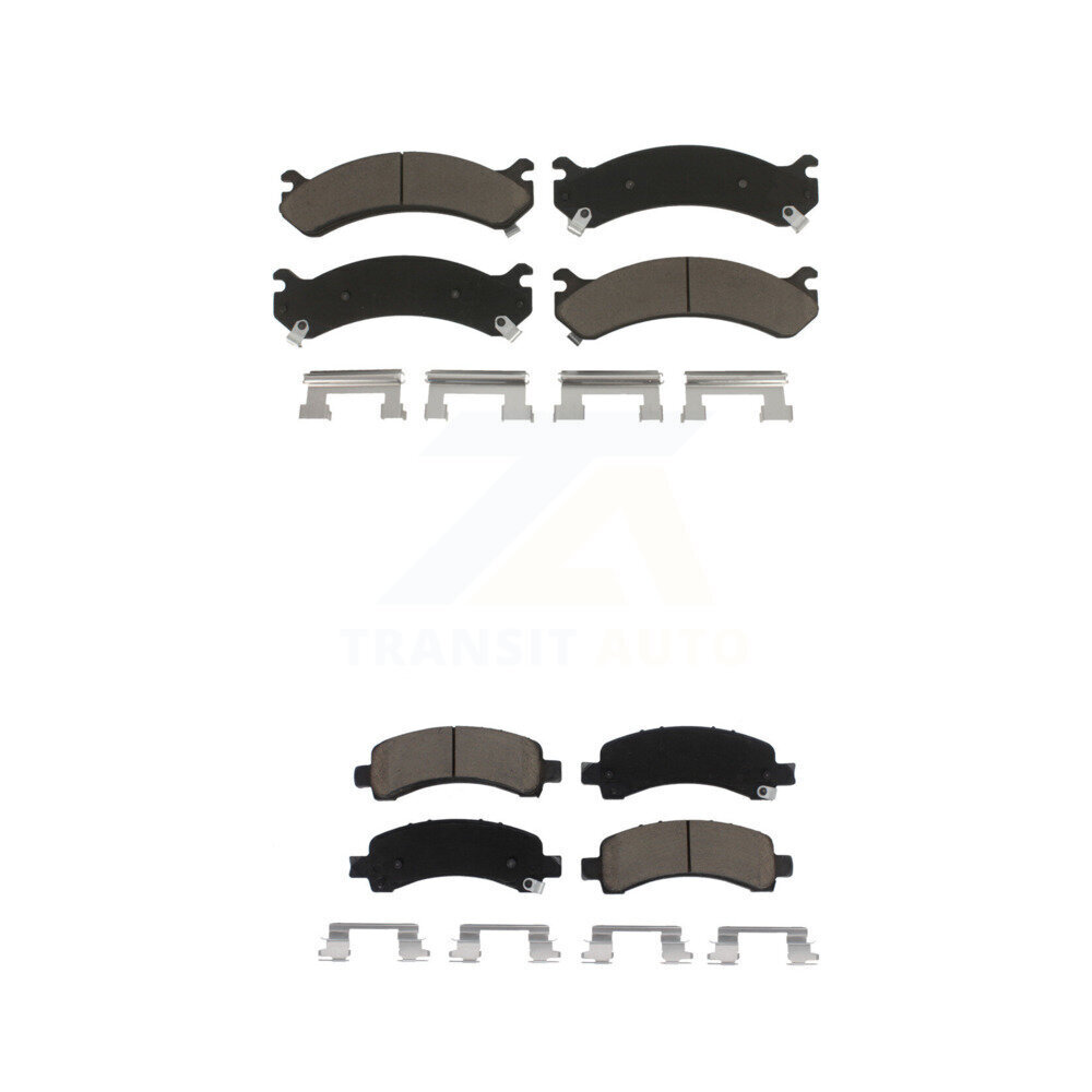 Front Rear Ceramic Brake Pads Kit For GMC Chevrolet Savana 2500 Express 3500 4500 KCX-100352