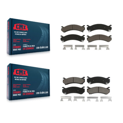 Front Rear Ceramic Brake Pads Kit For Chevrolet GMC Sierra 2500 HD Silverado 3500 Classic KCX-100353