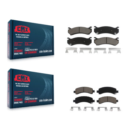 Front Rear Ceramic Brake Pads Kit For 2003-2005 GMC Savana 2500 Chevrolet Express KCX-100357