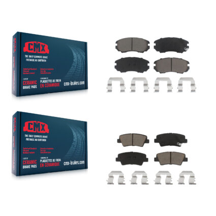 Front Rear Ceramic Brake Pads Kit For Hyundai Kia Soul Elantra Sonata Amanti Azera KCX-100364