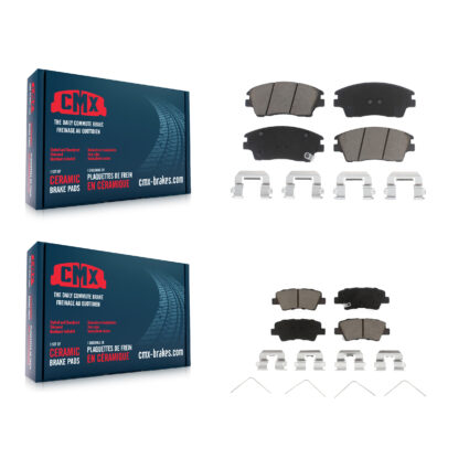 Front Rear Ceramic Brake Pads Kit For 2017-2020 Hyundai Elantra 1.6L KCX-100366