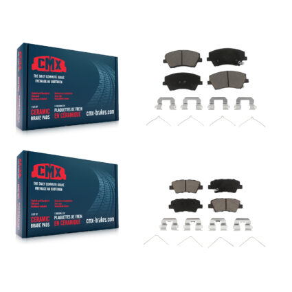 Front Rear Ceramic Brake Pads Kit For Hyundai Elantra Kia Niro Ioniq KCX-100367