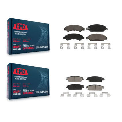 Front Rear Ceramic Brake Pads Kit For Chevrolet Avalanche Cadillac GMC Tahoe Escalade XL KCX-100369
