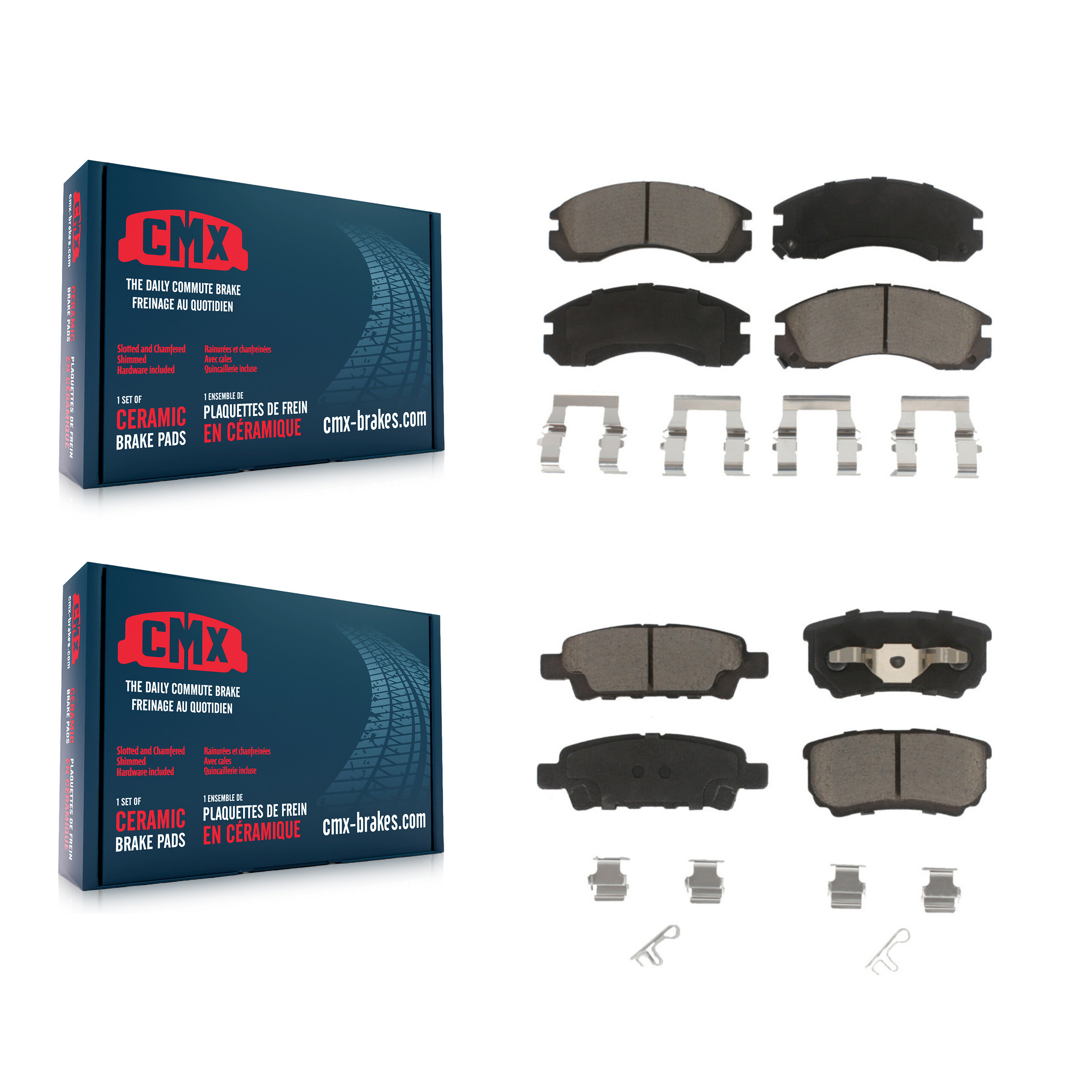 Front Rear Ceramic Brake Pads Kit For 2005-2006 Mitsubishi Outlander KCX-100370