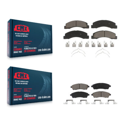 Front Rear Ceramic Brake Pads Kit For Ford F-350 Super Duty F-250 Excursion KCX-100376
