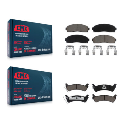 Front Rear Ceramic Brake Pads Kit For Ford Explorer Sport Trac KCX-100377