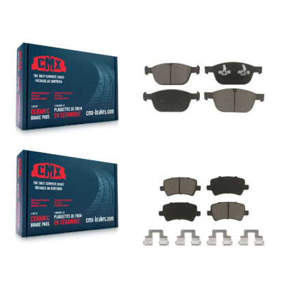 Front Rear Ceramic Brake Pads Kit For 2010-2015 Volvo XC60 KCX-100381