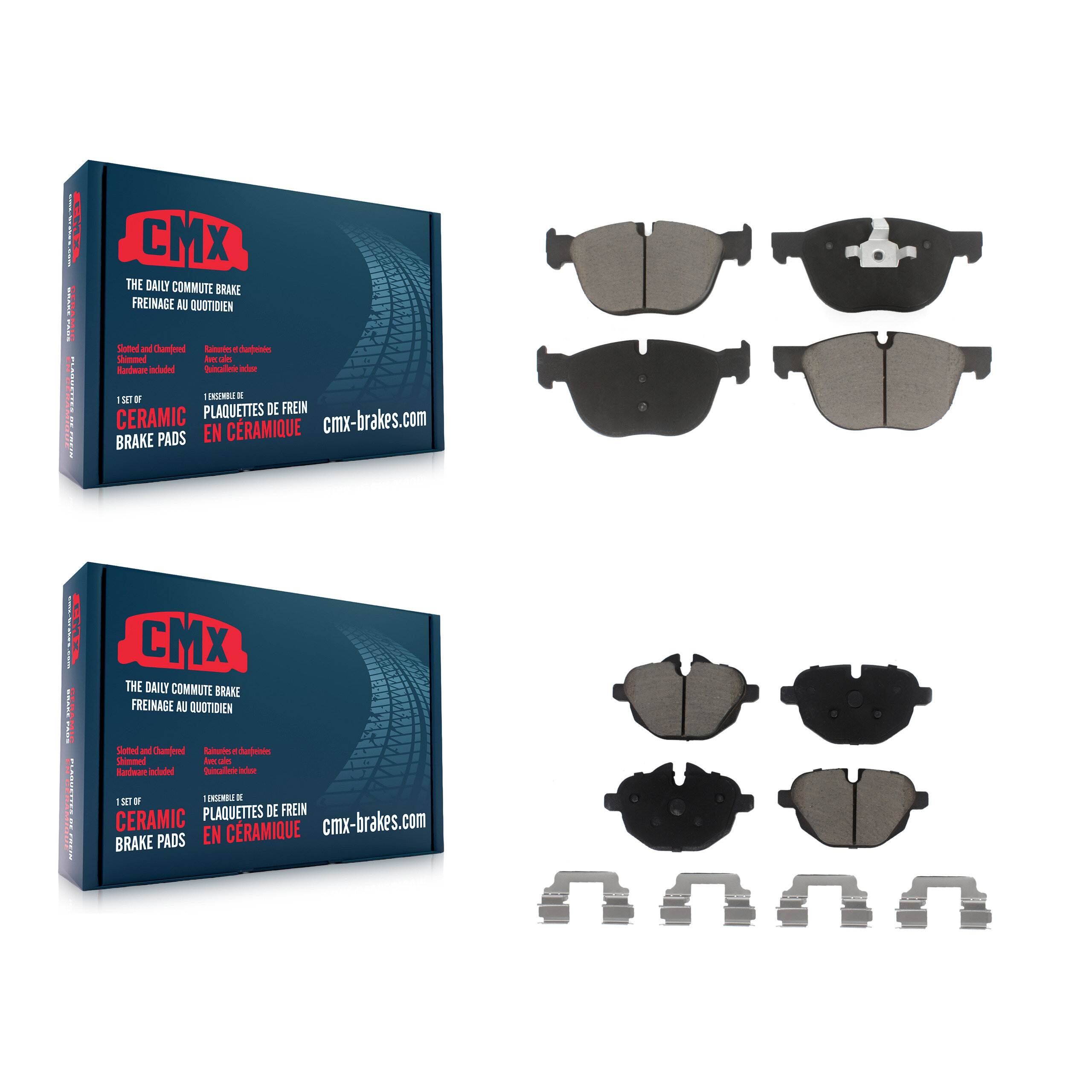 Front Rear Ceramic Brake Pads Kit For 2017 BMW X4 M40i KCX-100395