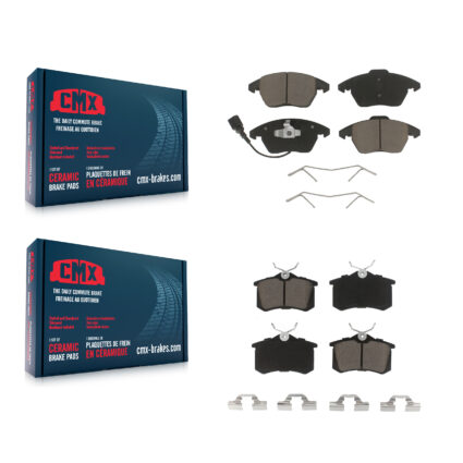 Front Rear Ceramic Brake Pads Kit For Volkswagen Jetta Beetle Audi A3 KCX-100413