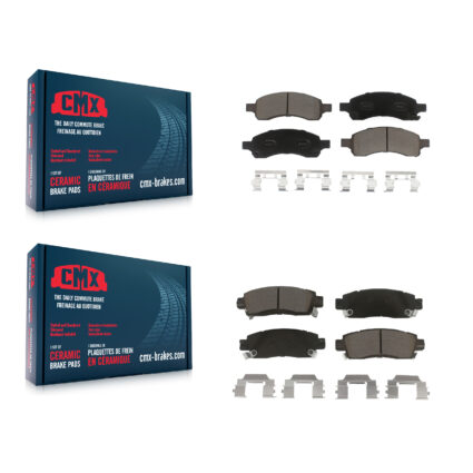 Front Rear Ceramic Brake Pads Kit For GMC Acadia Buick Enclave Chevrolet Traverse Saturn KCX-100422
