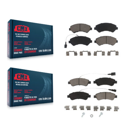 Front Rear Ceramic Brake Pads Kit For Ram ProMaster 2500 3500 1500 With Solid Rotor KCX-100423
