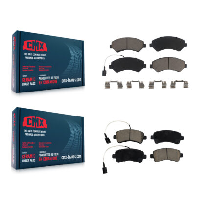 Front Rear Ceramic Brake Pads Kit For Ram ProMaster 2500 3500 1500 With Vented Rotor KCX-100424