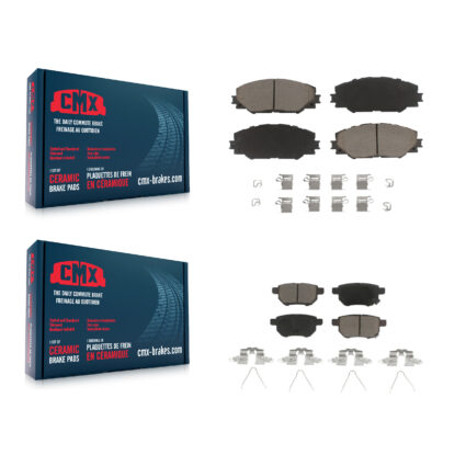 Front Rear Ceramic Brake Pads Kit For Toyota Matrix Pontiac Vibe Scion Corolla iM tC KCX-100431