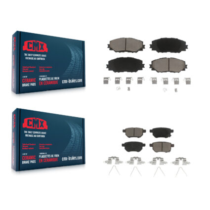 Front Rear Ceramic Brake Pads Kit For Toyota Corolla Matrix Pontiac Vibe Scion xB KCX-100432