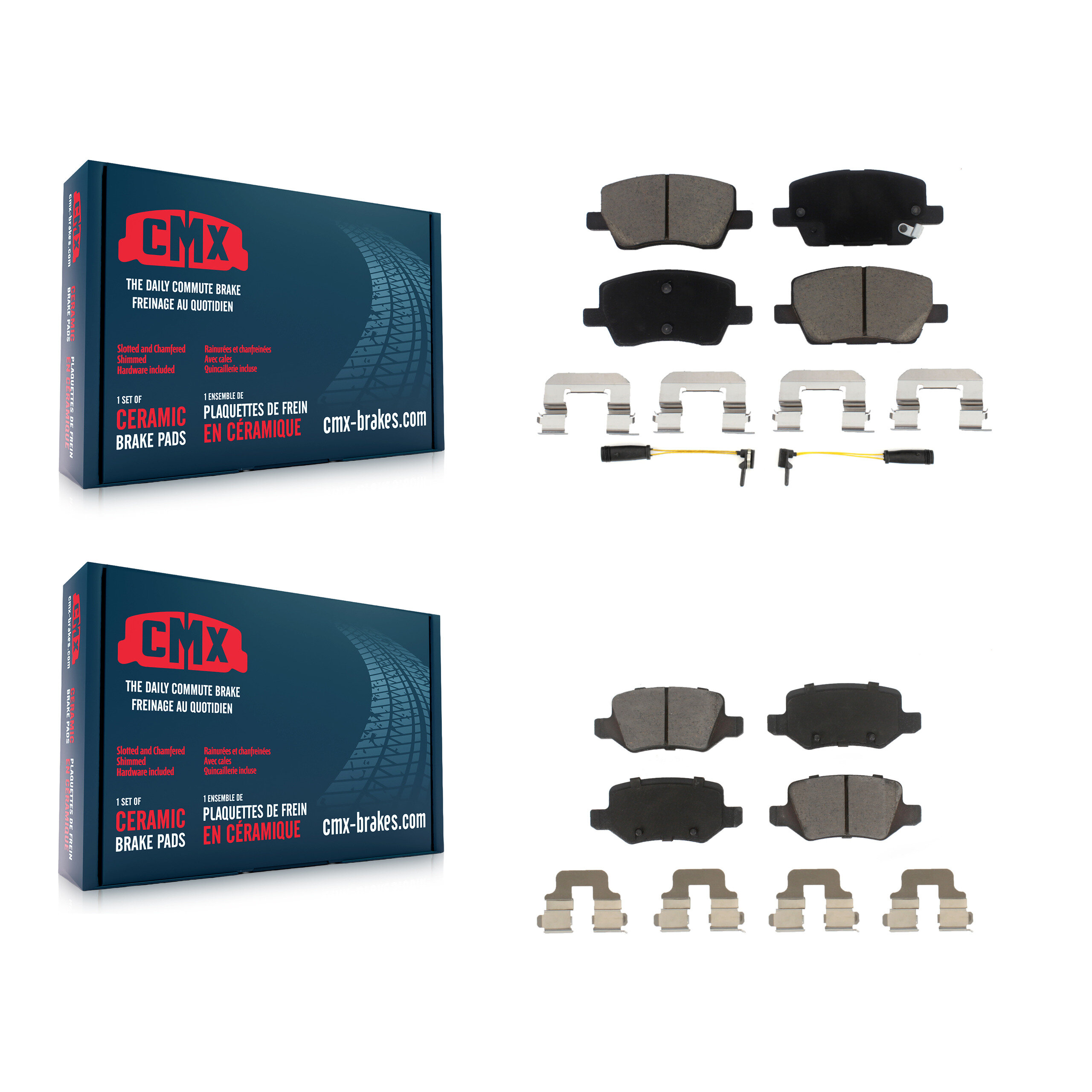 Front Rear Ceramic Brake Pads Kit For 2006-2011 Mercedes-Benz B200 KCX-100438