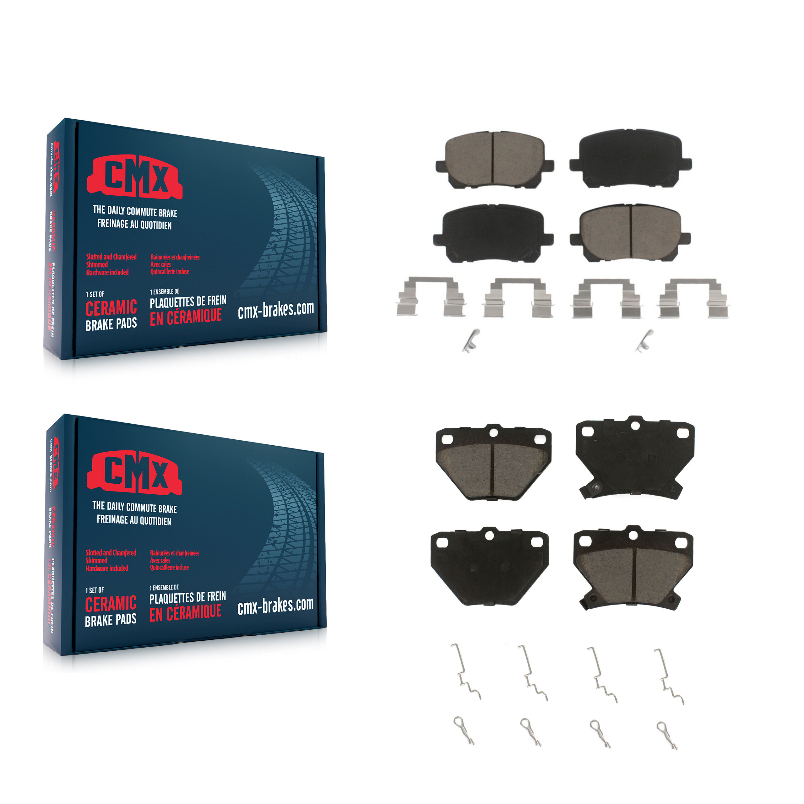 Front Rear Ceramic Brake Pads Kit For Toyota Corolla Matrix Pontiac Vibe KCX-100440