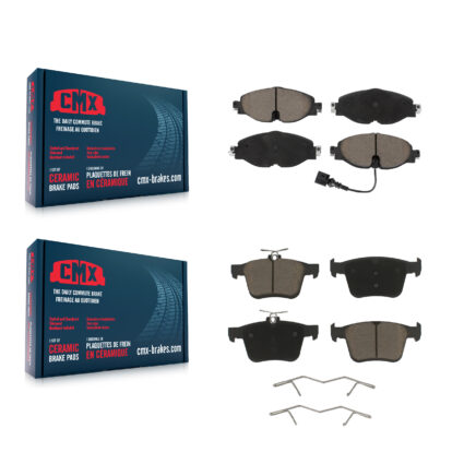 Front Rear Ceramic Brake Pads Kit For Volkswagen Jetta Taos Audi A3 Quattro e-Golf e-tron KCX-100448