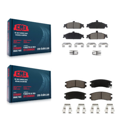 Front Rear Ceramic Brake Pads Kit For Pontiac Grand Am Oldsmobile Alero Cutlass KCX-100456