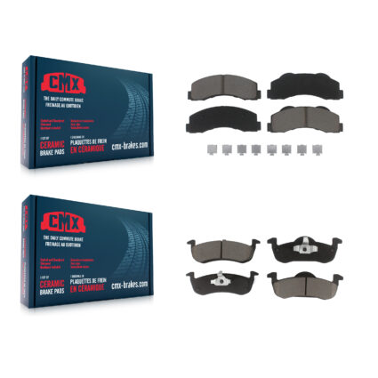 Front Rear Ceramic Brake Pads Kit For 2010-2017 Ford Expedition Lincoln Navigator KCX-100457