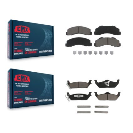 Front Rear Ceramic Brake Pads Kit For 2010-2011 Ford F-150 KCX-100459