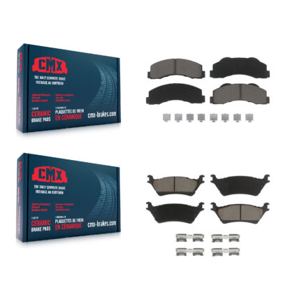 Front Rear Ceramic Brake Pads Kit For Ford F-150 KCX-100460