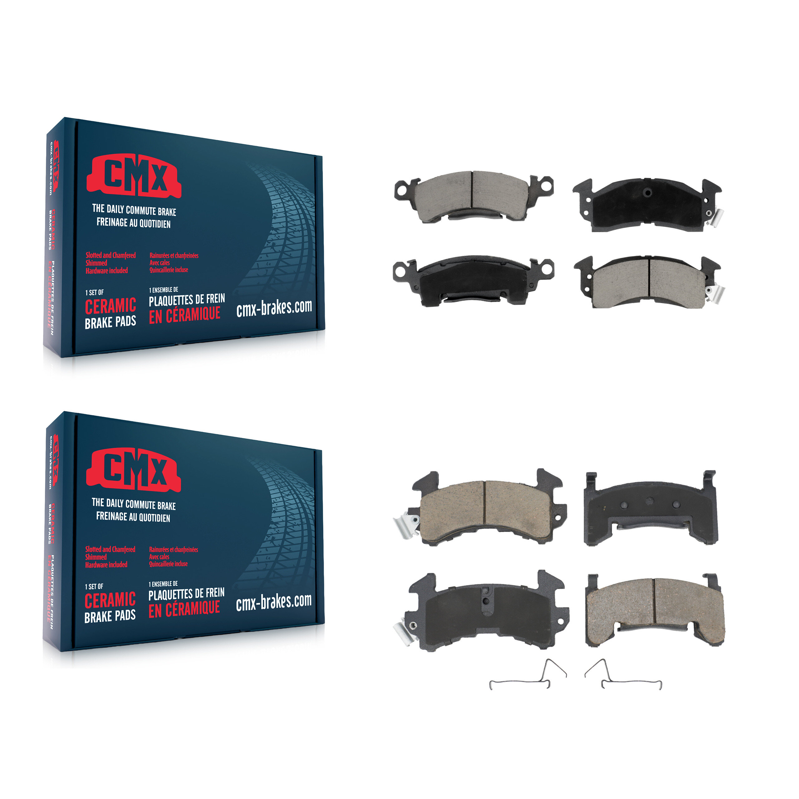 Front Rear Ceramic Brake Pads Kit For Pontiac Firebird Cadillac DeVille Fleetwood Chassis KCX-100464