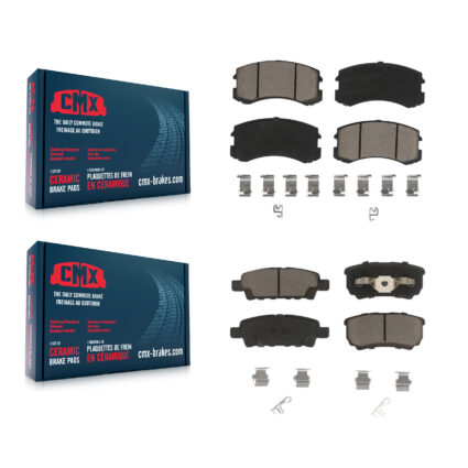 Front Rear Ceramic Brake Pads Kit For 2007 Mitsubishi Lancer KCX-100466