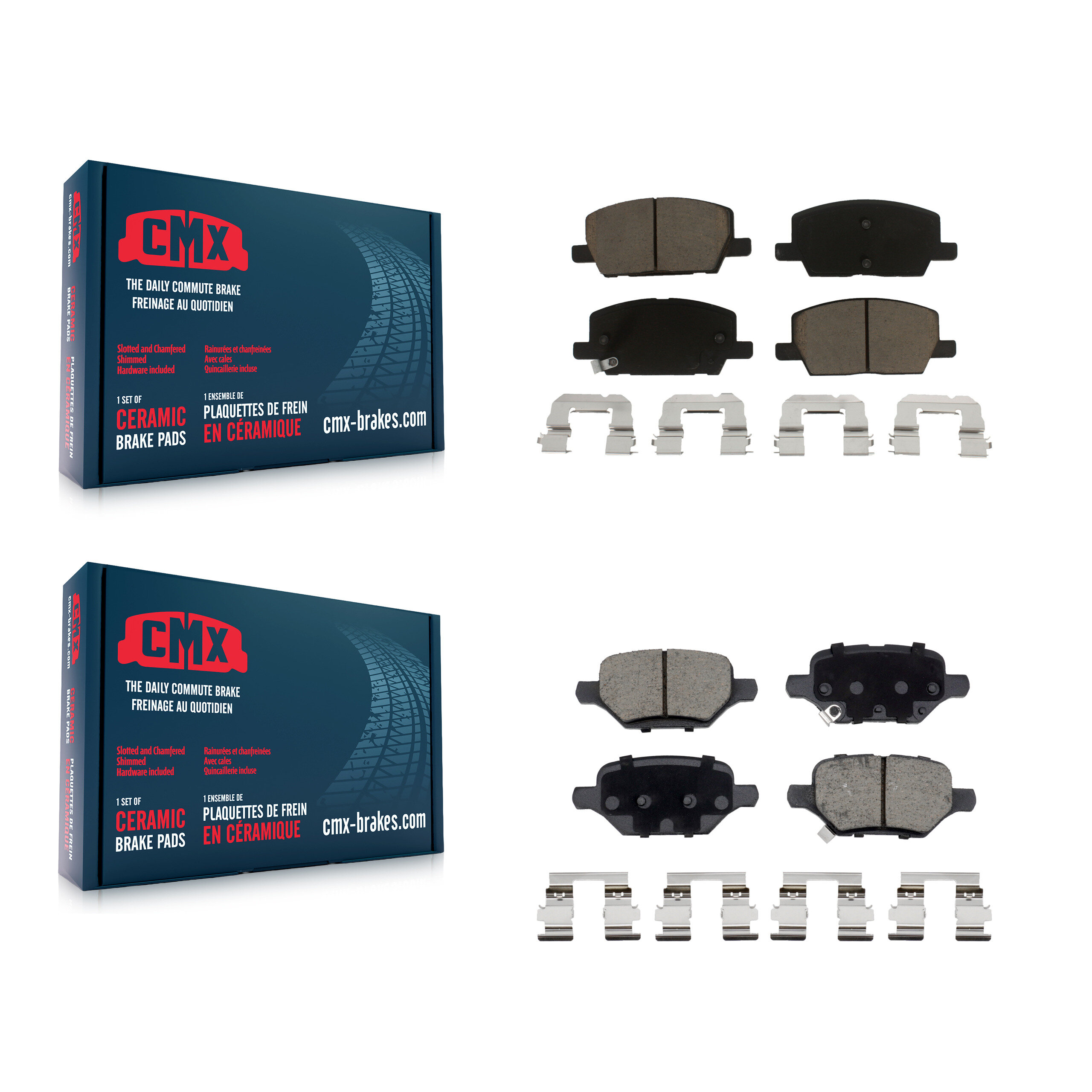 Front Rear Ceramic Brake Pads Kit For 2018-2022 Buick Encore Chevrolet Trax KCX-100480