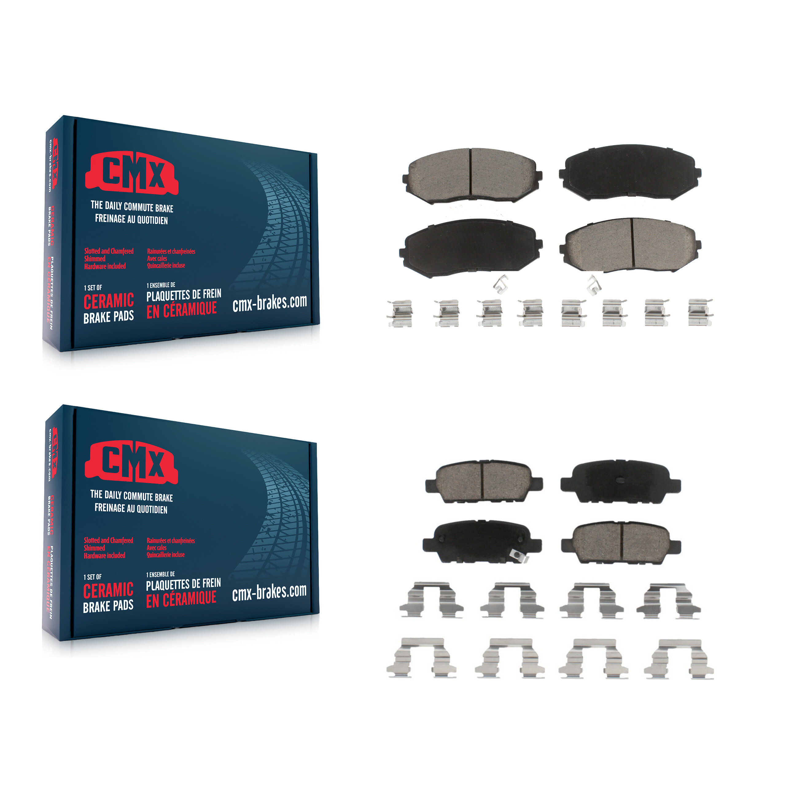 Front Rear Ceramic Brake Pads Kit For 2007-2013 Suzuki Grand Vitara KCX-100486