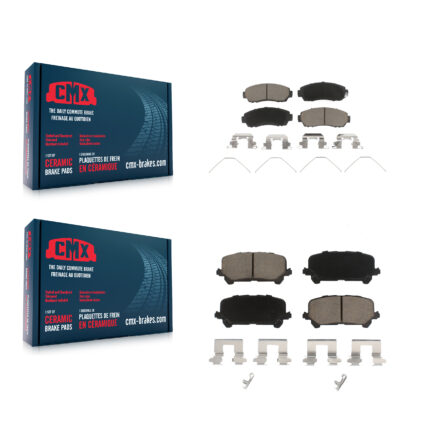 Front Rear Ceramic Brake Pads Kit For 2019-2024 Honda Passport KCX-100492