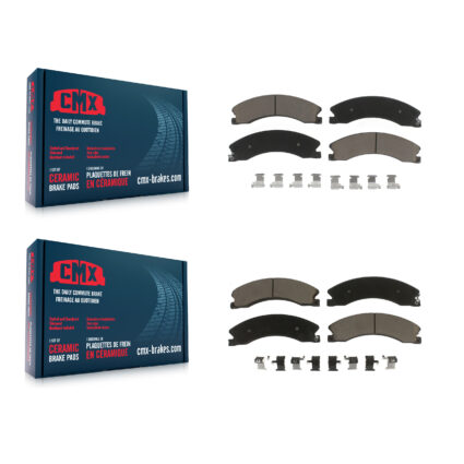 Front Rear Ceramic Brake Pads Kit For Nissan NV2500 TITAN XD NV3500 NV1500 KCX-100500