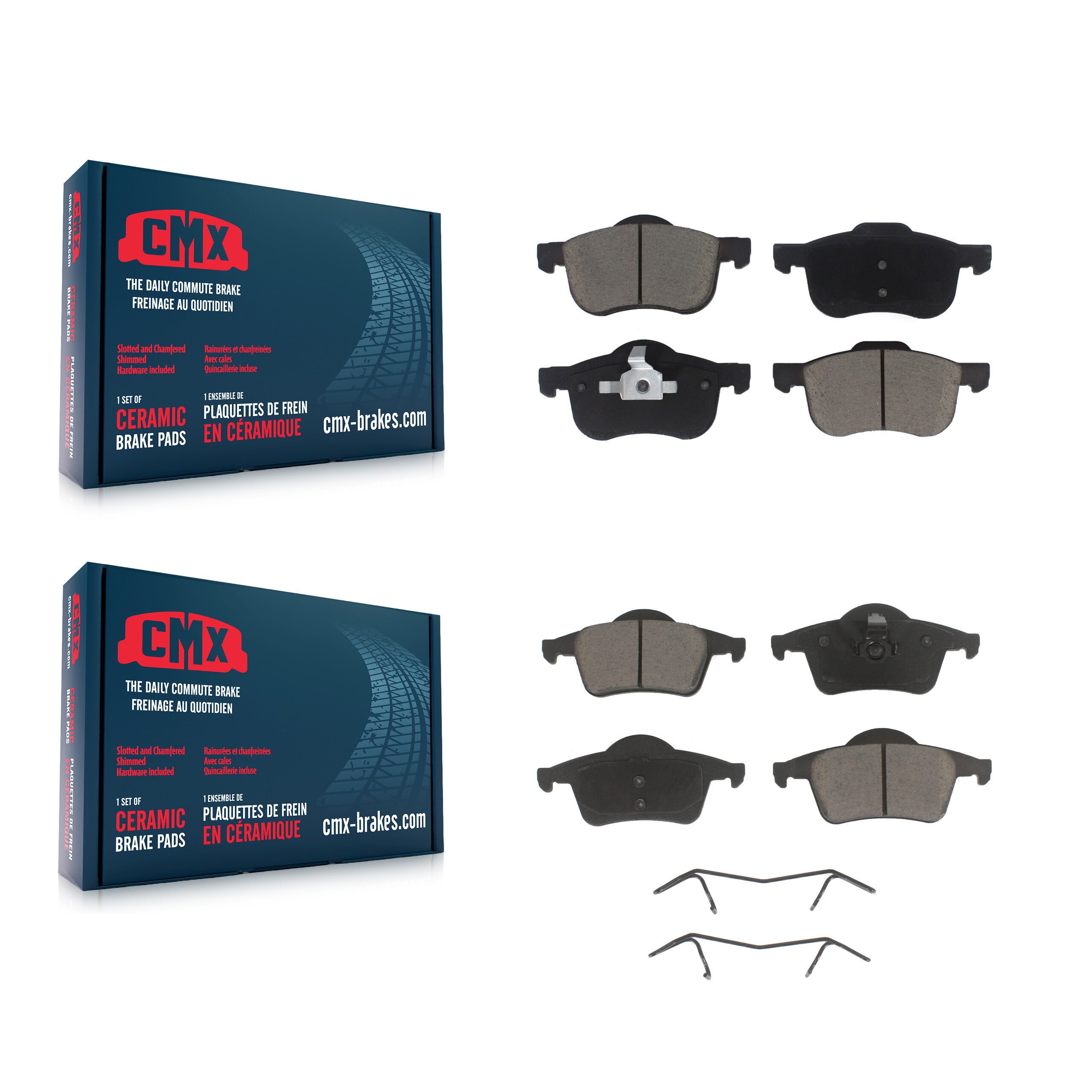 Front Rear Ceramic Brake Pads Kit For Volvo S60 XC70 V70 S80 KCX-100503