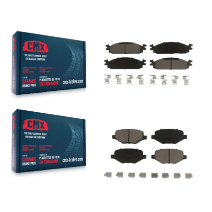 Front Rear Ceramic Brake Pads Kit For 2009-2010 Lincoln MKS KCX-100504