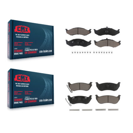 Front Rear Ceramic Brake Pads Kit For Jeep Wrangler TJ KCX-100511