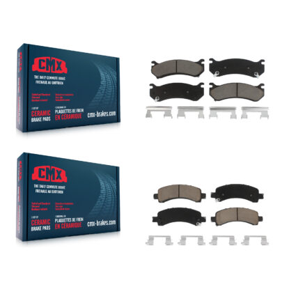 Front Rear Ceramic Brake Pads Kit For Chevrolet Avalanche 1500 GMC Yukon Express Tahoe XL KCX-100513