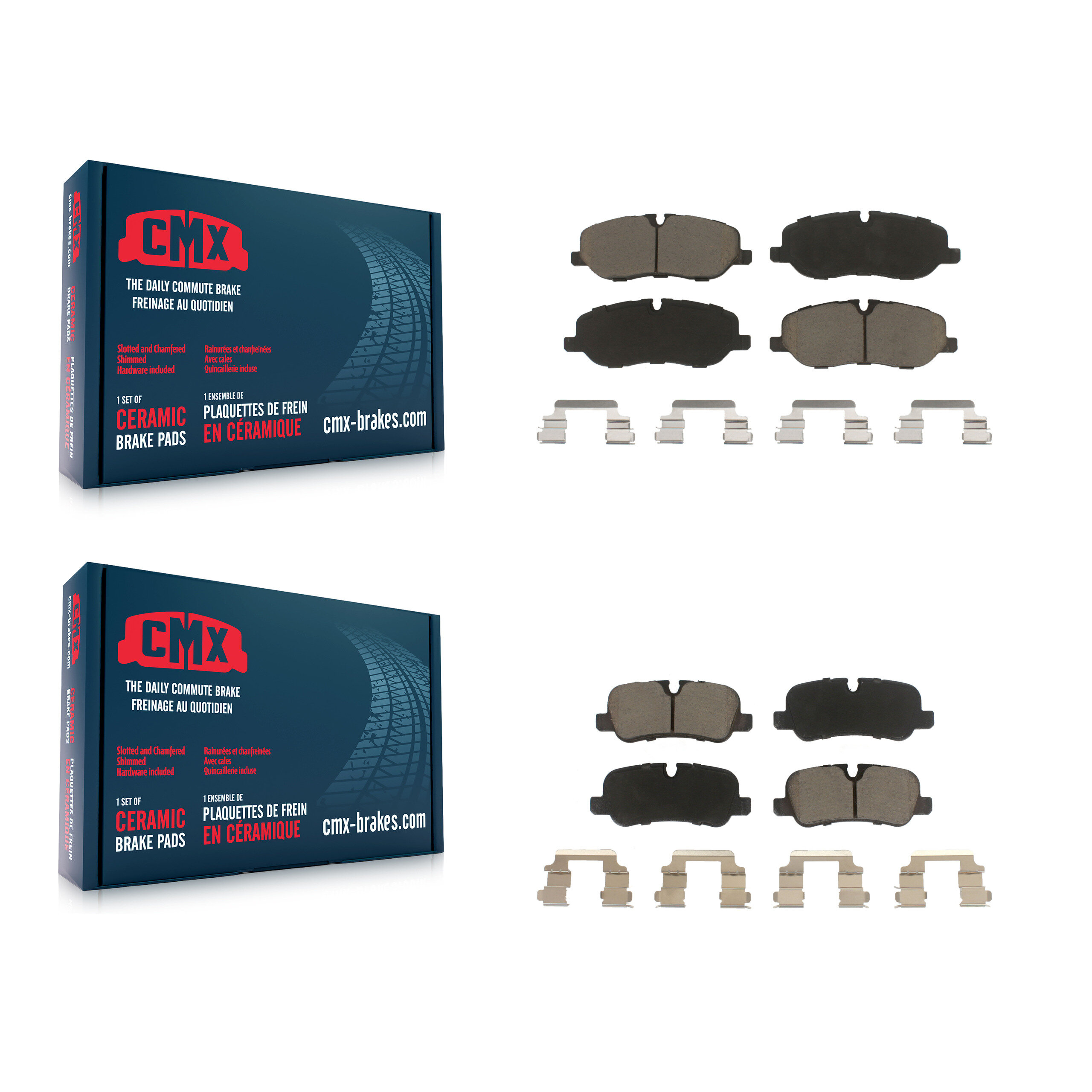 Front Rear Ceramic Brake Pads Kit For Land Rover LR3 Range Sport KCX-100517