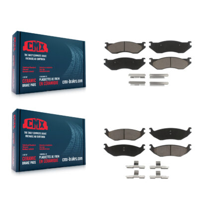 Front Rear Ceramic Brake Pads Kit For Dodge Ram 1500 Durango Van KCX-100519