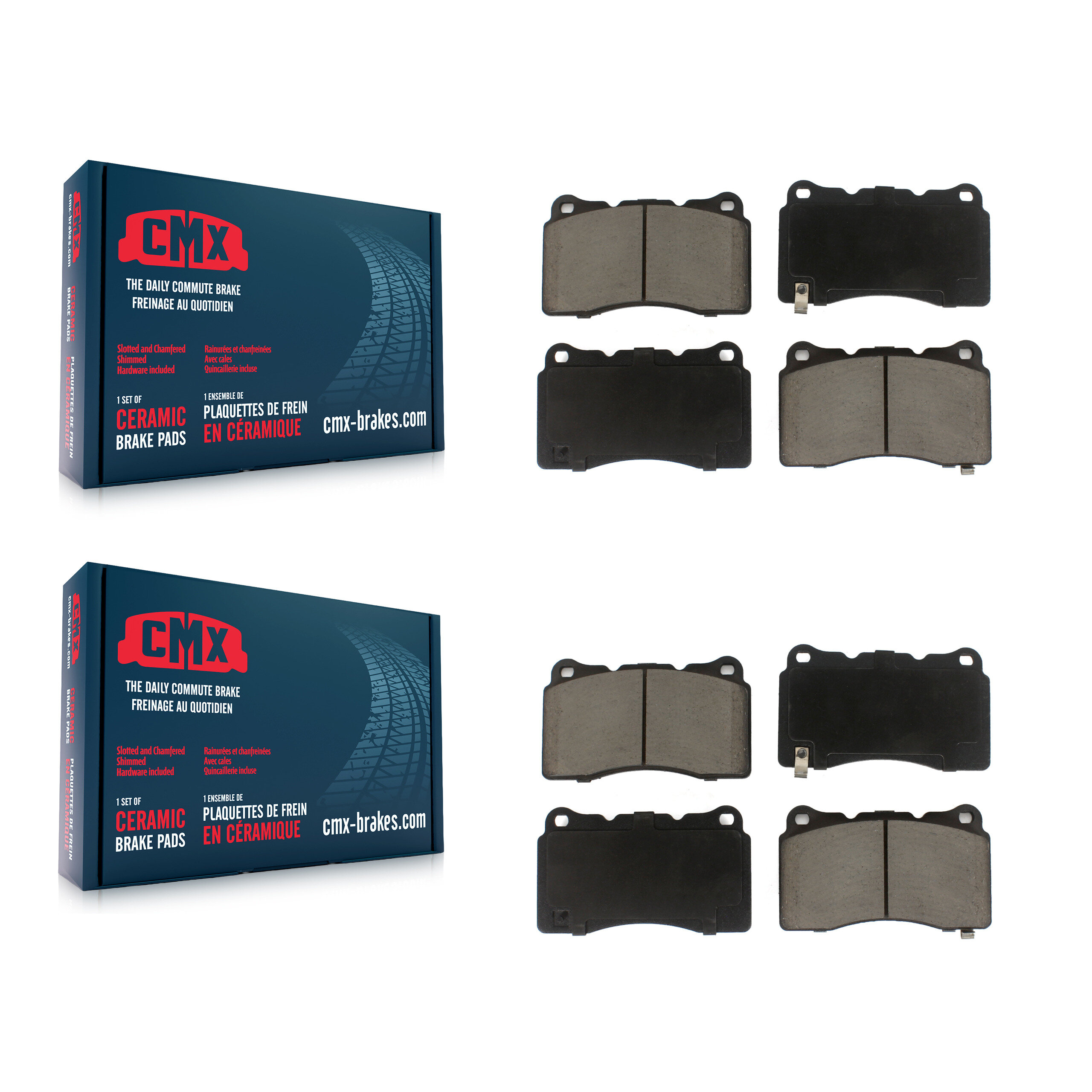 Front Rear Ceramic Brake Pads Kit For 2005-2006 Ford GT KCX-100521