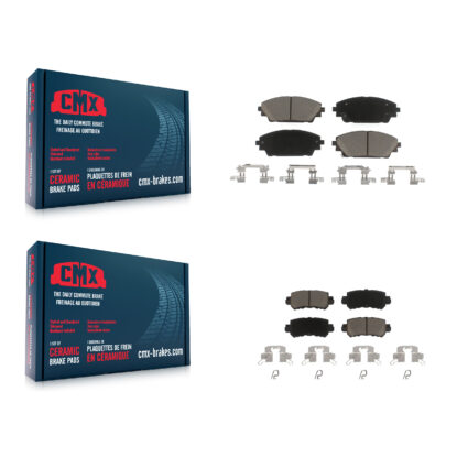 Front Rear Ceramic Brake Pads Kit For 2016-2018 Mazda CX-3 KCX-100524