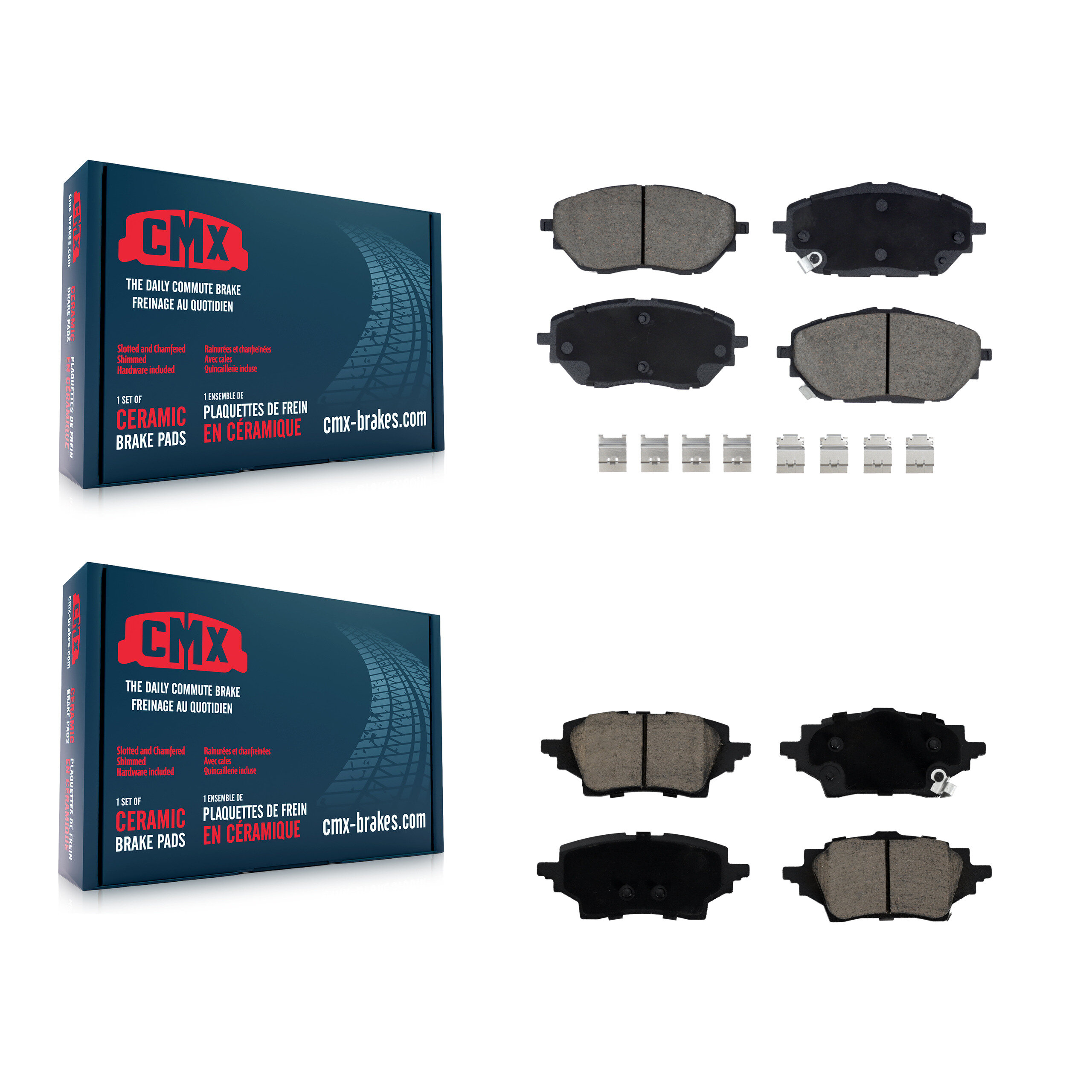 Front Rear Ceramic Brake Pads Kit For Toyota C-HR KCX-100529