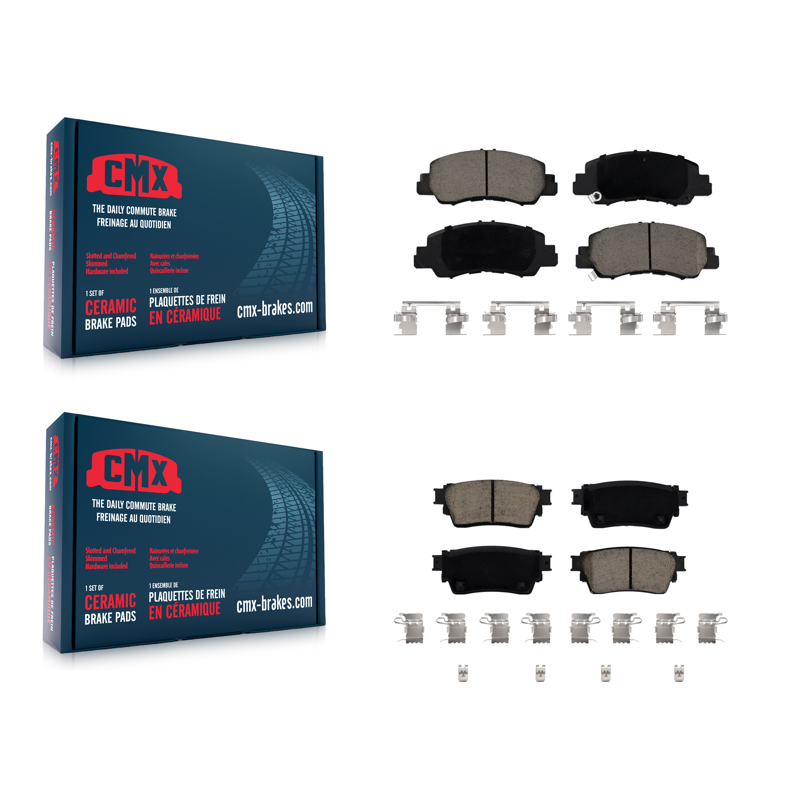 Front Rear Ceramic Brake Pad Kit For Mitsubishi Eclipse Cross With Electric Parking KCX-100530