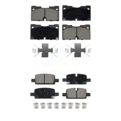 Front Rear Ceramic Brake Pads Kit For GMC Chevrolet Silverado 1500 Sierra Yukon Tahoe XL KCX-100534