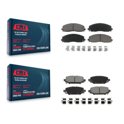 Front Rear Ceramic Brake Pads Kit For Jeep Wrangler KCX-100544