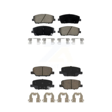 Front Rear Ceramic Brake Pads Kit For Hyundai Palisade Kia Telluride KCX-100548