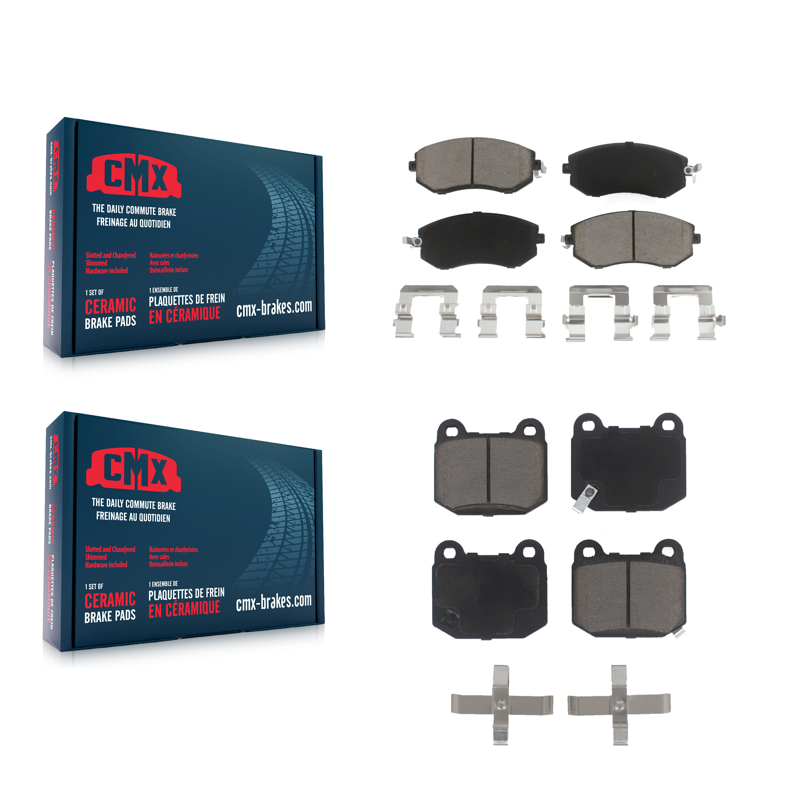Front Rear Ceramic Brake Pads Kit For 17 Subaru BRZ Limited Premium Without Brembo Brakes KCX-100554
