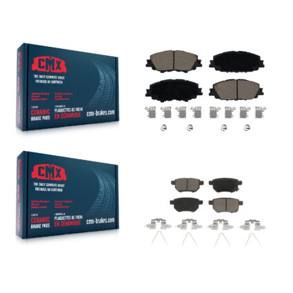 Front Rear Ceramic Brake Pads Kit For Toyota Corolla Prius Prime KCX-100561