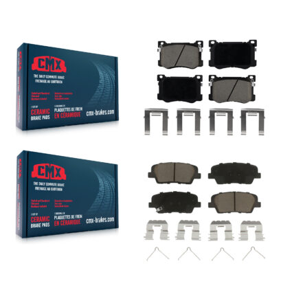Front Rear Ceramic Brake Pads Kit For 2018 Genesis G80 3.3L KCX-100576